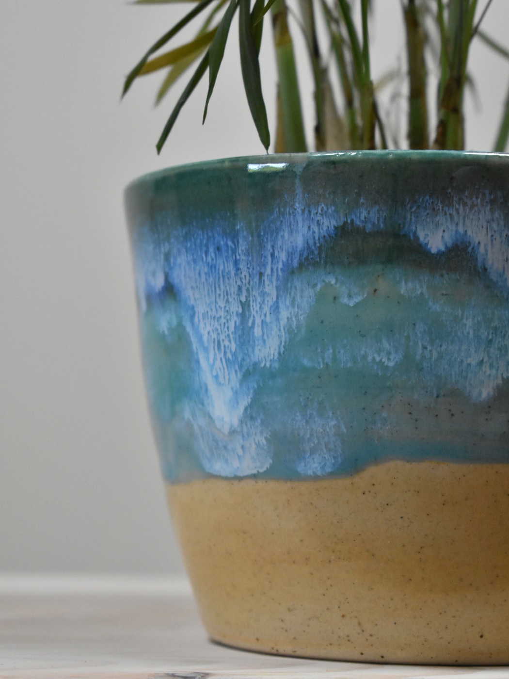 Blue Turquoise Flowerpot