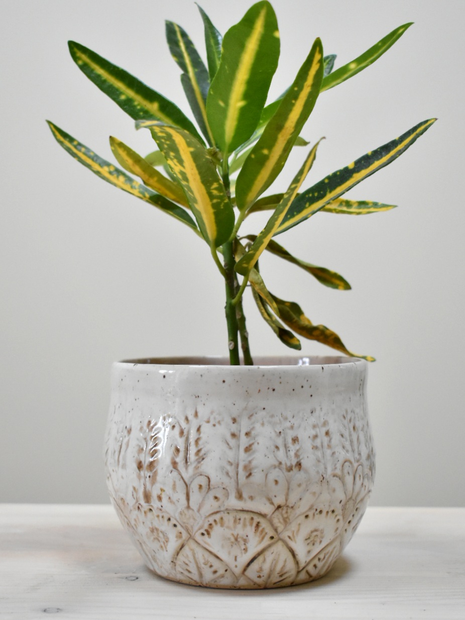 Carved Flowerpot