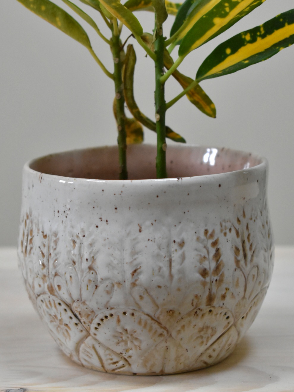 Carved Flowerpot