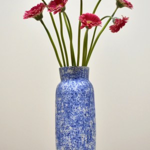 White and Blue splatter vase - Image 6