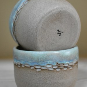 Set of 2 cups - carved espresso - Image 3